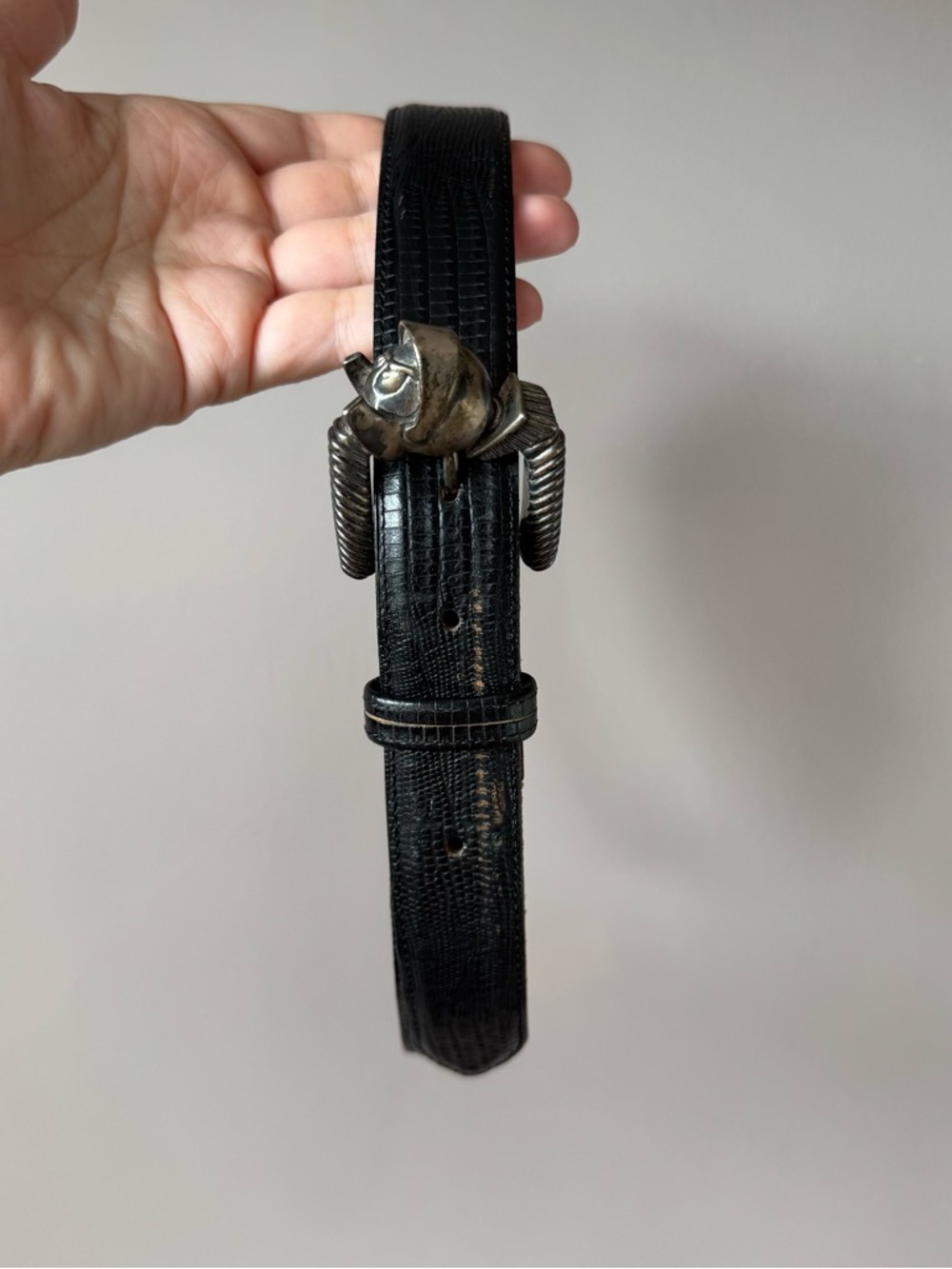 Vintage 1993 Women’s Warner Bros Sterling Silver Leather Road Runner Belt Small‎